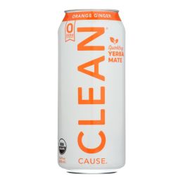 Clean Cause - Yrba Sparkling Orng Ginger - Case of 12-16 FZ