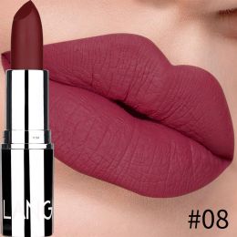 New Matte Lipstick Waterproof Velvet Lips Stick 8 Colors Sexy Non-stick Cup Lasting Make-up Moisturizing Solid Lipstick maquiage (Color: 8)