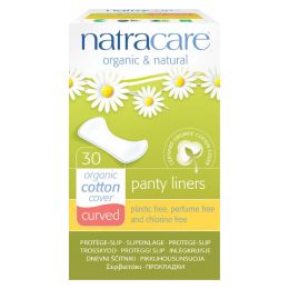 Natracare Natural Curved Panty Liners - 30 Pack (SKU: 325597)