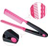 Flat Comb Straightening Comb Salon Hair Brush Combs Hairdressing Styling Hair Straightener V-shaped Straight Comb Straightener