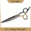 Hair Cutting Scissors; Professional Home Hair Cutting Barber/Salon Thinning Shears; Stainless Steel Hairdressing Scissors Black Golden